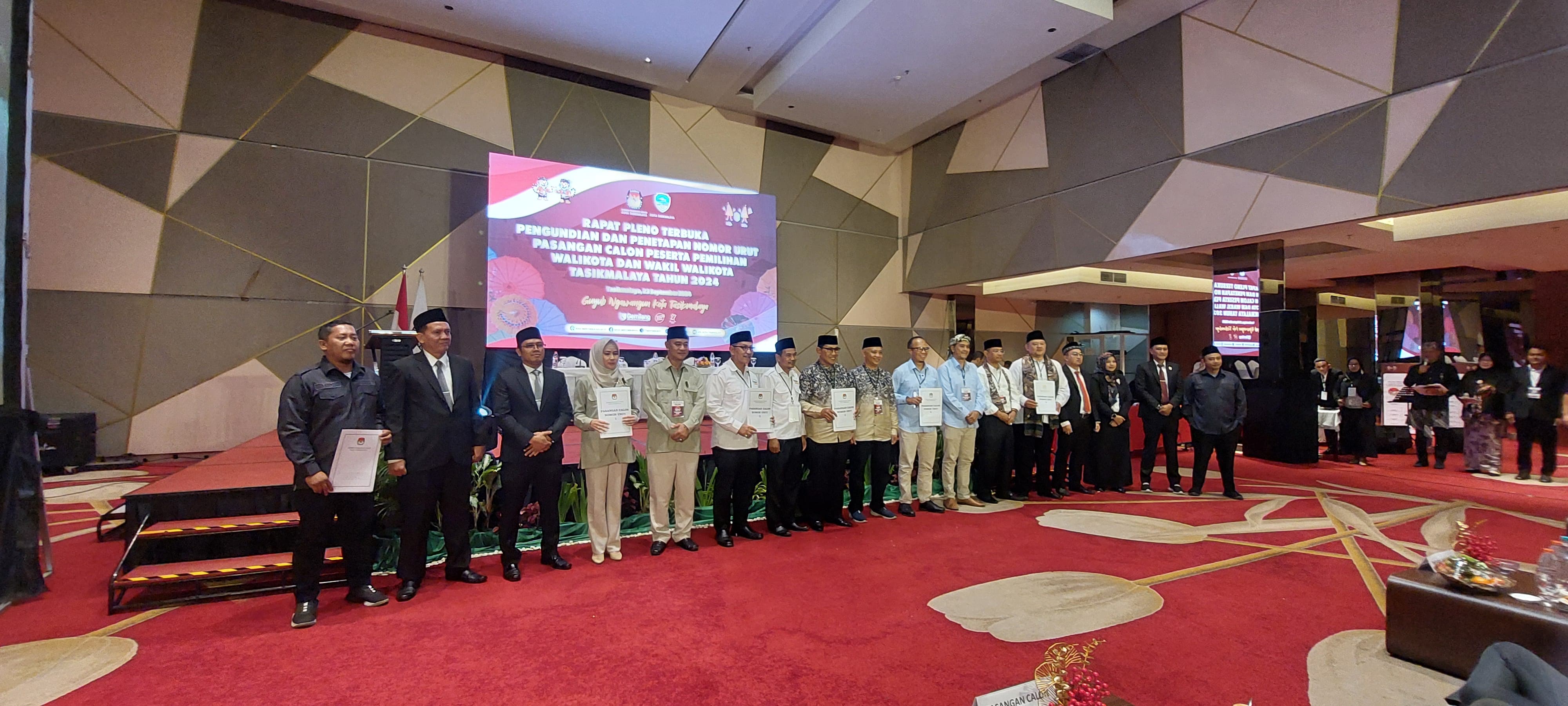 Penetapan Nomor Pasangan Calon Walikota Dan Wakil Walikota Pada Pemilihan Serentak Tahun 2024