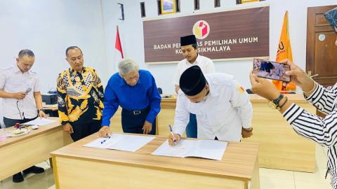 PERKUAT PENGAWASAN PARTISIPATIF, BAWASLU KOTA TASIKMALAYA JALIN KERJA SAMA DENGAN STISIP TASIKMALAYA